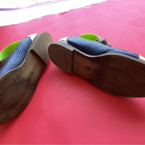 IMELDA gold and black leather flats - Picture 6 of 7